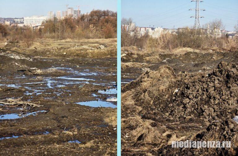 На Барковке мусор и грязный снег с реагентами стекает в Суру