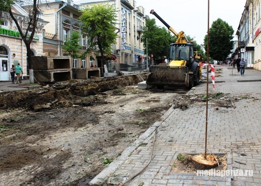 В Пензе на улице Московской заменят аварийные деревья