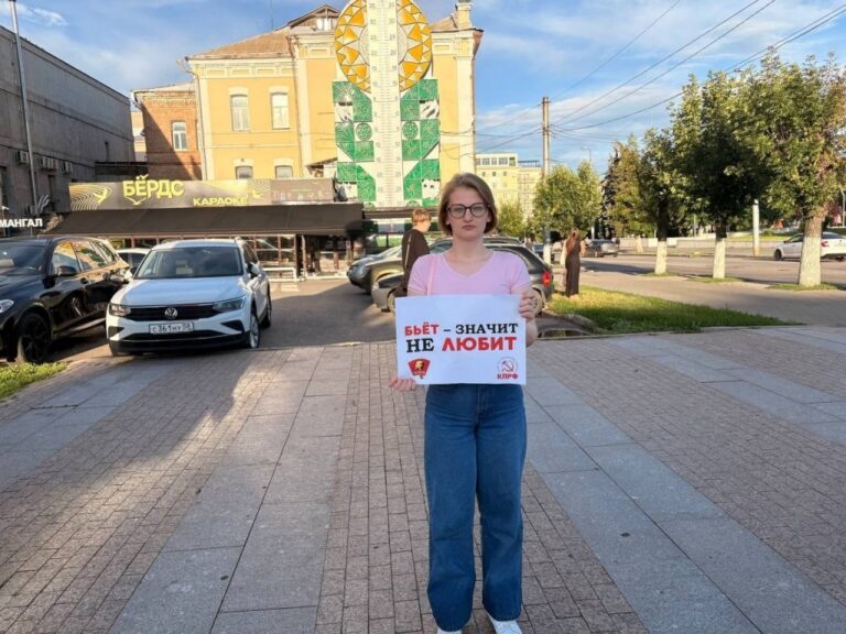 Активисты молодёжной организации КПРФ провели в Пензе пикеты против домашнего насилия