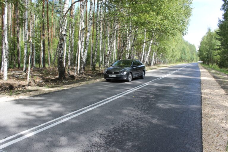 В Сосновоборском районе по нацпроекту отремонтировали дорогу