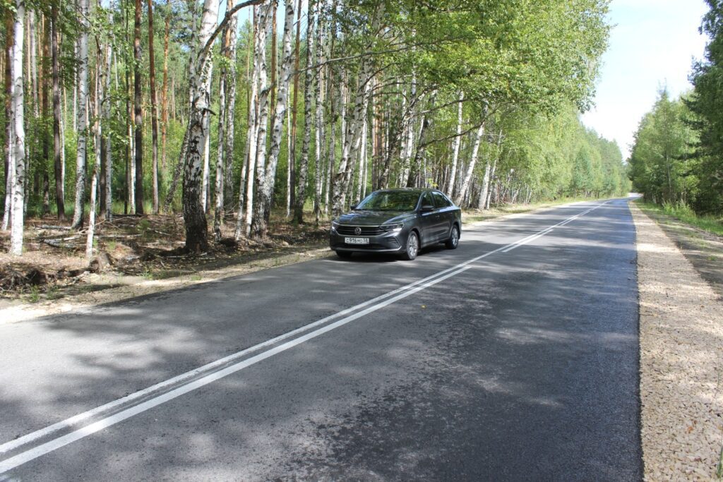 В Сосновоборском районе по нацпроекту отремонтировали дорогу