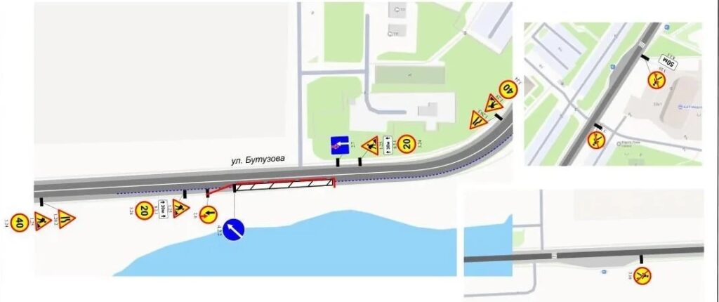 В Пензе пешеходам запретили пользоваться тротуаром на улице Бутузова