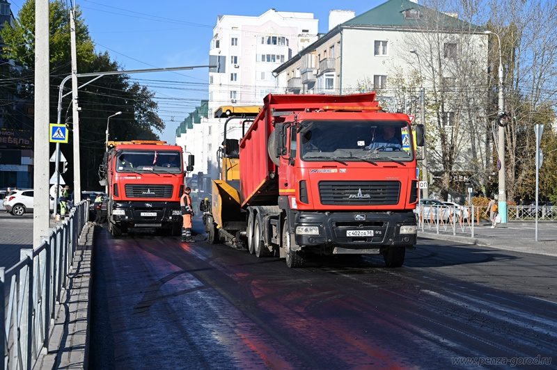 На улице Бакунина в Пензе завершается ремонт дороги